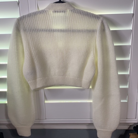 Alessandra Rich Embellished Cropped MohairCardigan - Picture 9 of 9